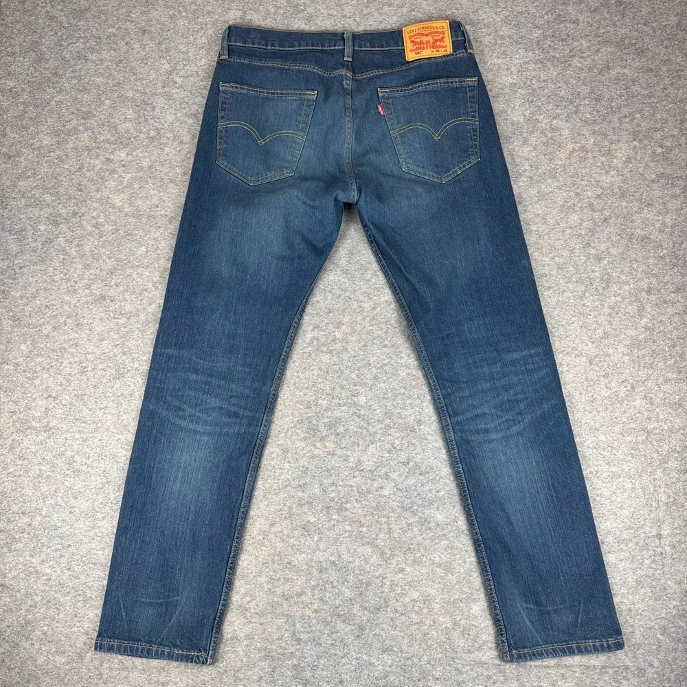 Levi's 502 Jeans Regular Taper Fit Blue Mens 33x32